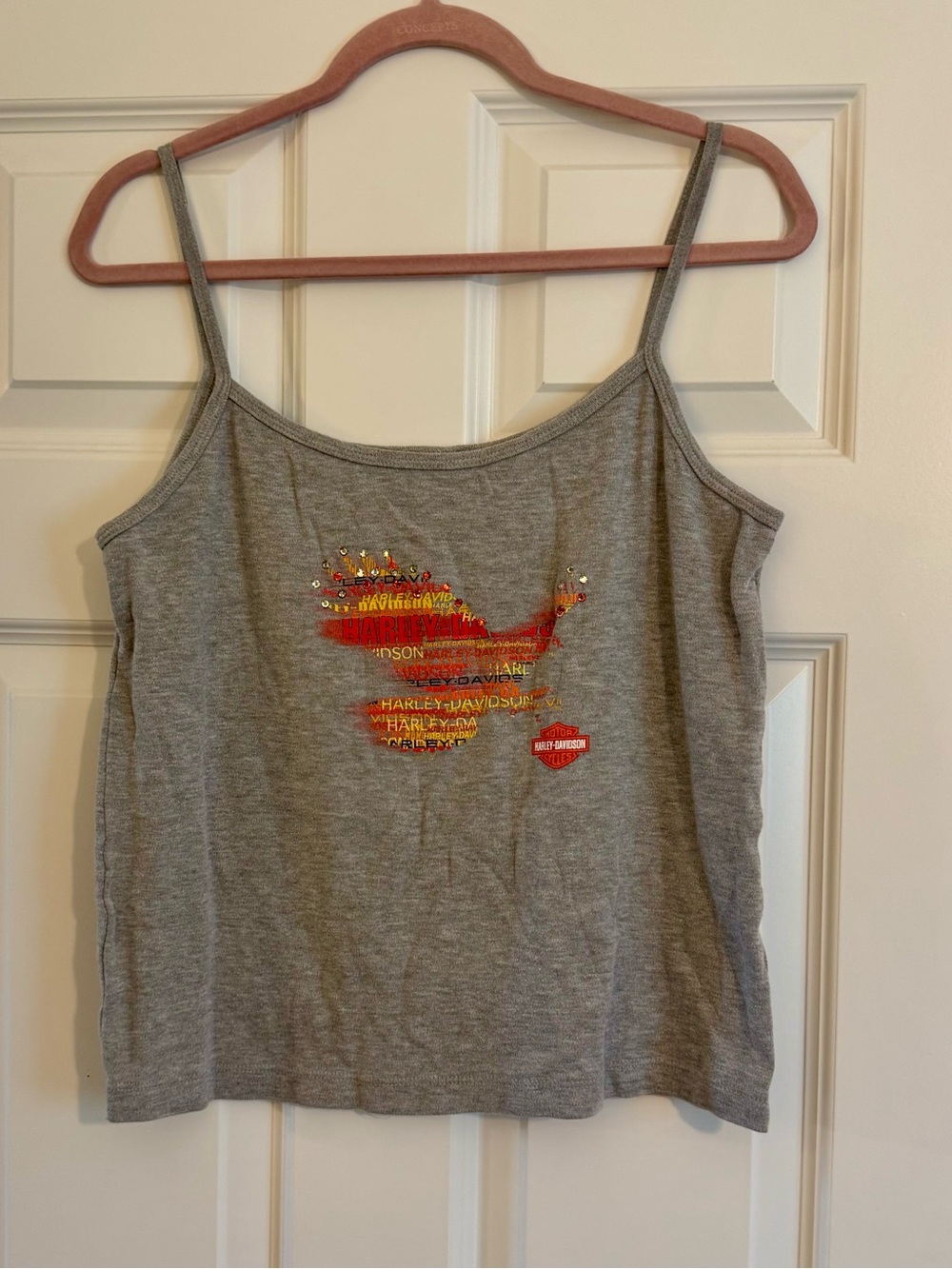 Harley-Davidson Gray Tank with Red & Gold Logo Accent Pataskala  XL